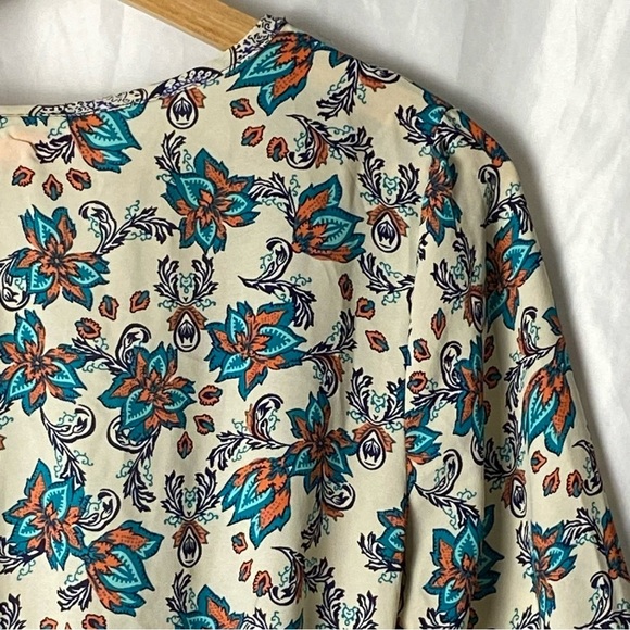 Style Rack Floral Print Paisley Boho Long Sleeve Romper Size Large - Picture 12 of 16